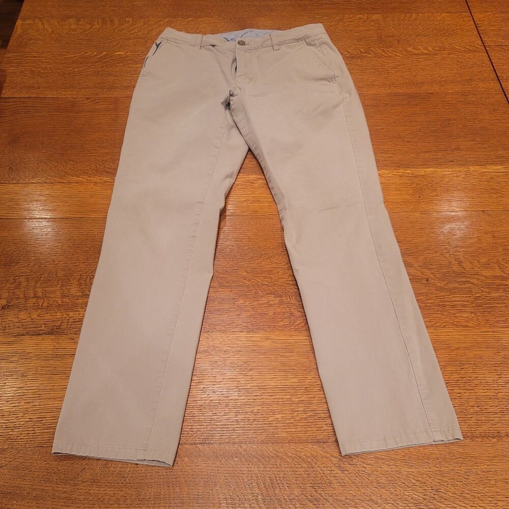 Bonobos Slim Chino 2.0 Pants Light Khaki 32x32 Cotton Elastane 4-way Stretch